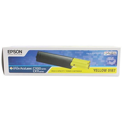 Epson S050187 High Capacity Yellow Laser Toner Cartridge
