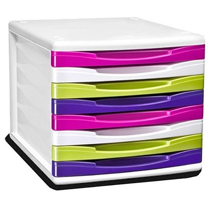 Multicolour 8 Drawer Organiser - Made from Recycled Material