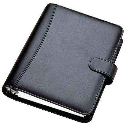 Collins Chatsworth Pocket Organiser / Padded PU / 2018 Diary Insert Included / 120x81mm / Black