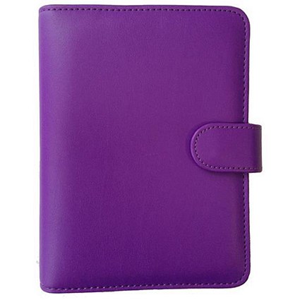 Collins Paris Personal Organiser / Padded Leather / 2017 Diary For Insert Refills / 172x96mm / Purple