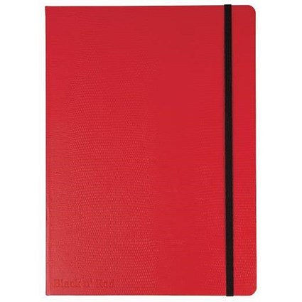 Black n' Red Casebound Notebook / Red / B5 / Ruled & Numbered / 144 Pages