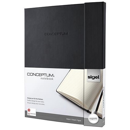 Sigel Conceptum Hard Cover Notebook / A4+ / Magnetic Fastener / Ruled / 194 Pages