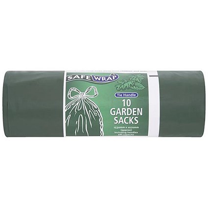 Robinson Young Safewrap Garden Refuse Sacks with Tie Handles / 765x1070mm / 4 Rolls x 10 Sacks