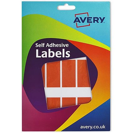 Avery Label Wallet / 25x50mm / Orange / 16-100 / 324 Labels