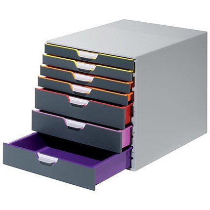 Durable Varicolor Stackable Desktop Drawer Set with 7 Drawers - A4