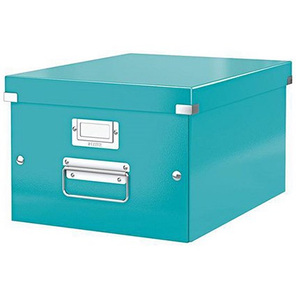Leitz WOW Click & Store Storage Box / Medium / A4 / Ice Blue