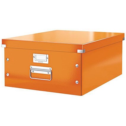 Leitz WOW Click & Store Collapsible Large A3 Archive Box - Orange
