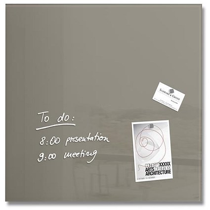 Sigel Artverum Tempered Glass Board, Magnetic, W480xH480mm, Taupe