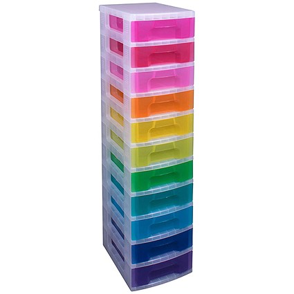 Really Useful Storage Towers 11 X 7 Litre Drawers Multicoloured