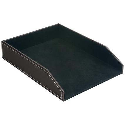 5 Star Letter Tray - Brown Faux Leather