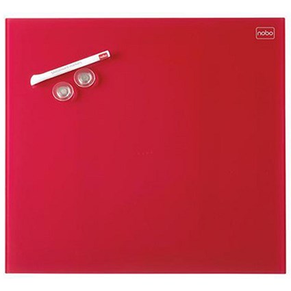 Nobo Diamond Magnetic Drywipe Board / 300x300mm / Red