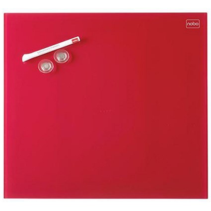 Nobo Diamond Magnetic Drywipe Board / 450x450mm / Red