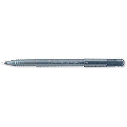 Staedtler 306S Fineliner Pen Fibre-tipped 0.8mm Tip 0.3mm Line Black [Pack 10]