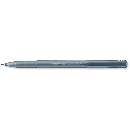 Staedtler 306S Fineliner Pen Fibre-tipped 0.8mm Tip 0.3mm Line Blue [Pack 10]