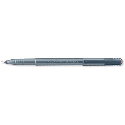 Staedtler 306S Fineliner Pen Fibre-tipped 0.8mm Tip 0.3mm Line Red [Pack 10]