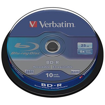Verbatim BD-R Blu Ray Spindle - Pack of 10