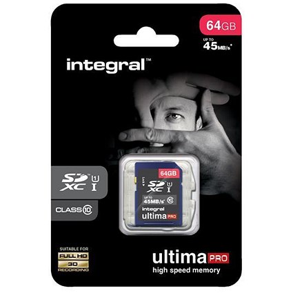 Integral Ultima Pro SDHC Media Memory Card / Class 10 / 64GB