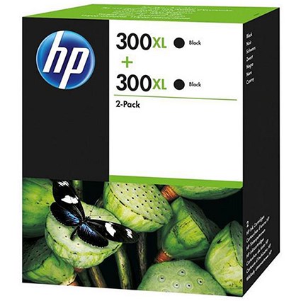 HP 300XL High Yield Black Ink Cartridge (Twin Pack)