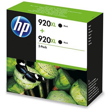 HP 920XL High Yield Black Ink Cartridge (Twin Pack)