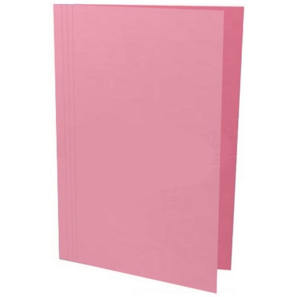 Guildhall Square Cut Folders / 315gsm / Foolscap / Pink / Pack of 100