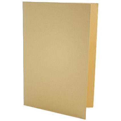 Guildhall Square Cut Folders / 315gsm / Foolscap / Yellow / Pack of 100