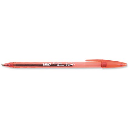 Bic Cristal V2 Rollerball Pen Gel Ink 0.7mm Tip 0.5mm Line Red [Pack 20]