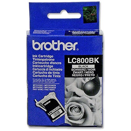 Brother Inkjet Cartridge Page Life 500pp Black Ref LC800B
