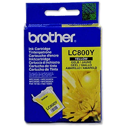 Brother Inkjet Cartridge Page Life 400pp Yellow Ref LC800Y