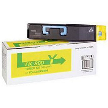 Kyocera TK-880Y Yellow Laser Toner Cartridge