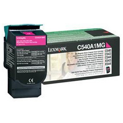 Lexmark C540A1MG Magenta Laser Toner Cartridge