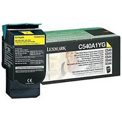 Lexmark C540A1YG Yellow Laser Toner Cartridge
