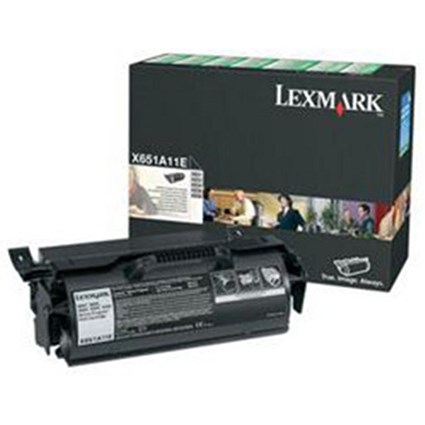 Lexmark X651A11E Black Laser Toner Cartridge
