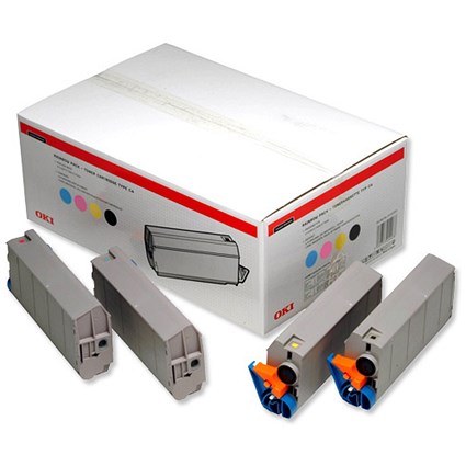 OKI Laser Toner Cartridge Page Life 10000pp Rainbow Ref 01101001 [Pack 4]