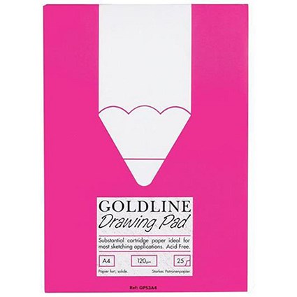 Goldline Standard Drawing Pad / A4 / Acid-free / 50 Pages / 120gsm / Pack of 5