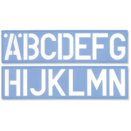 Writing Set of Letters Numbers and £/p Symbols / 75mm / Upper Case / 6-piece