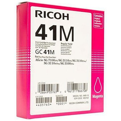 Ricoh 41M Magenta Gel Print Cartridge