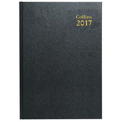 Collins 2017 Big Diary / 2 Page to a Day / A4 / Black