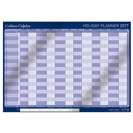 Collins 2017 Colplan Holiday Planner / A1 / Activity Labels and Pen