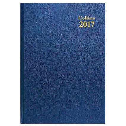 Collins 2017 Diary / Day To a Page / A4 / Blue