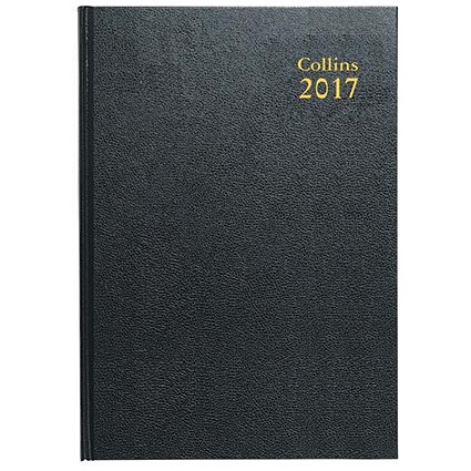 Collins 2017 Diary / Day To a Page / A5 / Black