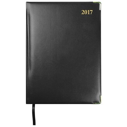 Collins Classic Desk Diary / Day To a Page / 210 x 148mm / Black