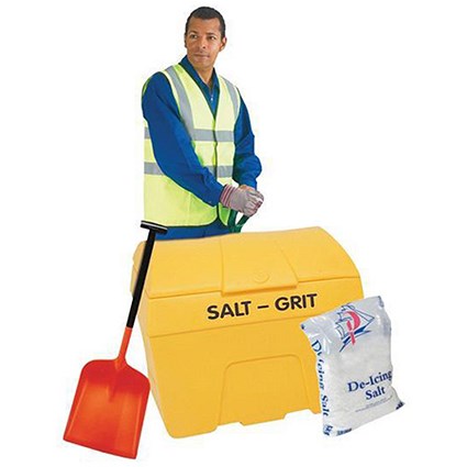 Winter Kit / Yellow Salt Bin 200L / White Salt Bags 2 x 25kg / Shovel Gloves / Hi-Vis Jacket