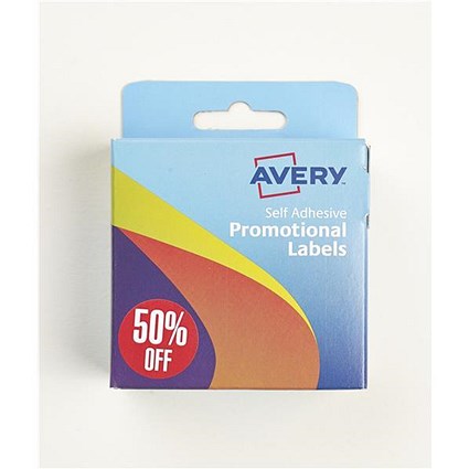 Avery Label Dispenser with 500 Pre-printed Labels ("50% Off")