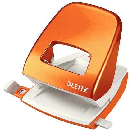 Leitz NeXXt WOW Hole Punch, Orange, Punch capacity: 30 Sheets