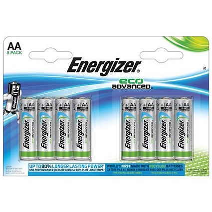 Energizer Eco Advance Batteries / AA/E91 / Pack of 8