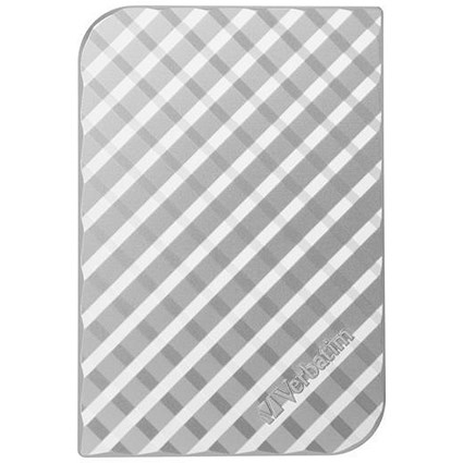 Verbatim Portable Hard Drive, 2TB, Silver