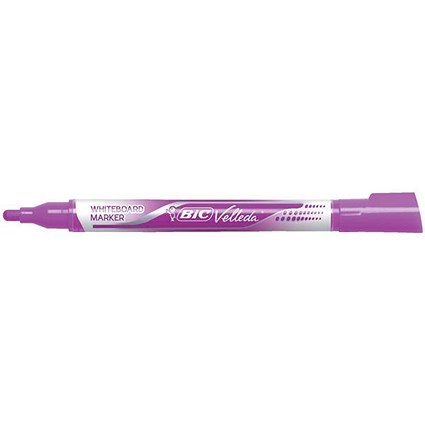 Bic Velleda Drywipe Markers / 4.2mm Bullet Tip / 2.2mm Line / Blue-Pink-Purple-Sky Blue