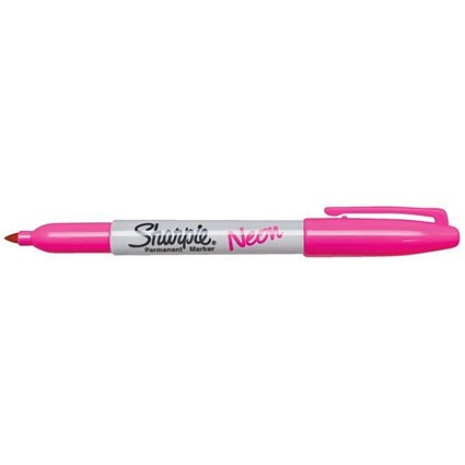 Sharpie Neon Permanent Markers / Pink / Pack of 12