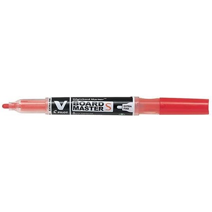 Pilot V Board Master S Markers / Extra Fine Tip / Red / Pack of 10