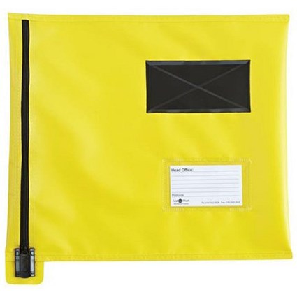 A4+ Flat Mailing Pouch with Lockable Zip / 355x 386mm / Yellow
